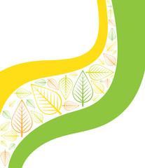 Wavy Leaves Background