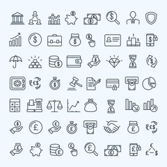 finance icons set