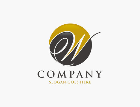 Letter W initial logo template