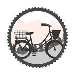bicycle landscape nature mountains sticker