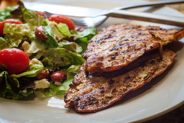 Garden Salad Grilled Salmon