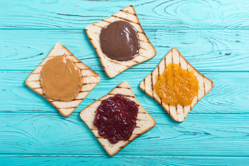 Mix of butter sandwich