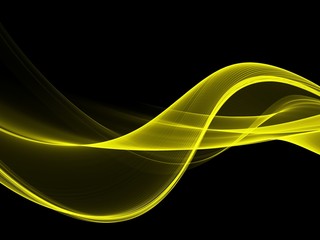      Abstract yellow flow wave background 