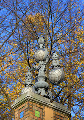 Lantern at the entrance to the Mikhailovsky Garden.