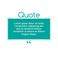 Quote text bubble. Commas, note, message and comment Vector illustration.