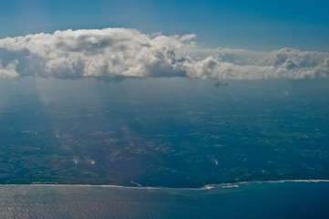 rain and clouds aerial shot