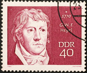 Philosopher Hegel on german postage stamp