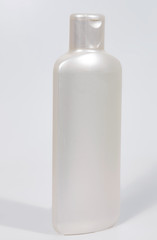 white shampoo bottle