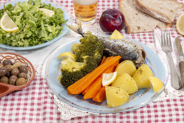 Homemade portuguese mackerel fish meal