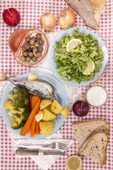 Homemade portuguese mackerel fish meal