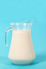 full glass jar of milk