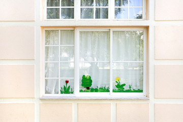 modern window of building