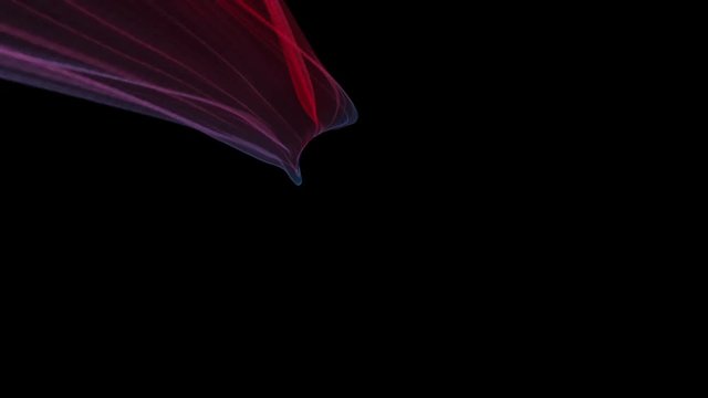 Abstract Digital Wave And Smoke tunnel Flow Background