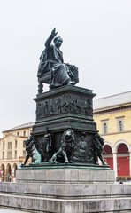 Statue of King Maximilian Joseph (1835) by Christian Daniel Rauch at Max-Joseph-Platz, Munich city, Bavaria, Germany