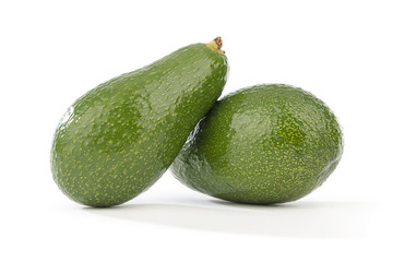 Avocado isolated on white background. 