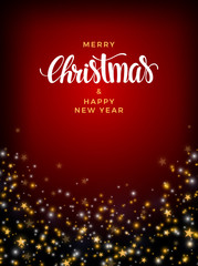 Christmas star background, with pearls and lights