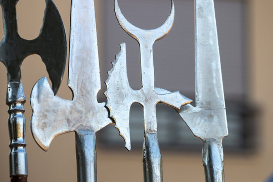 Several medieval blades