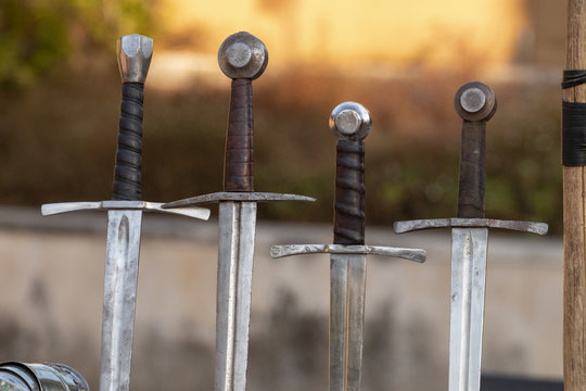 Medieval swords detail