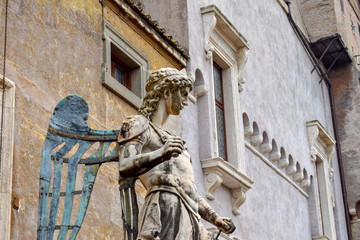 Fototapeta na wymiar Angel statue at Sant'Angelo Castle Italy