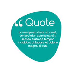 Quote speech bubble, template, text in brackets, citation frame, quote box. vector illustration.