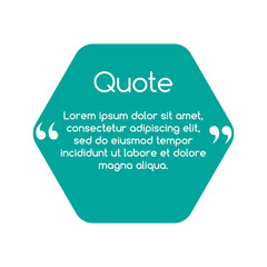 Quote speech bubble, template, text in brackets, citation frame, quote box. vector illustration.