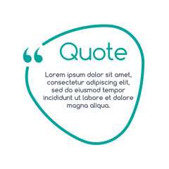 Quote speech bubble, template, text in brackets, citation frame, quote box. vector illustration.