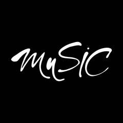 Obraz premium music lettering template