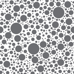 Fototapeta premium DOTS AND CIRCLE. GEOMETRIC BUBBLE SEAMLESS VECTOR PATTERN