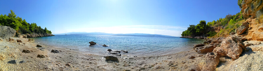 A panorama of a seascape on adriatic coast.