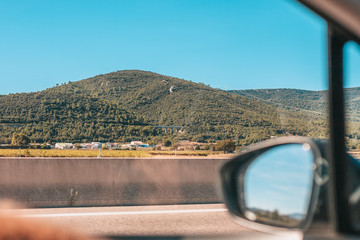 Arles, France, September 23, 2018: Highway A8 from Nice to Arles