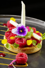 Tartelette à la framboise