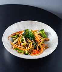noodles with meat and vegetables