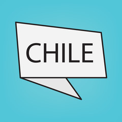Chile word on a sticker- vector illustration