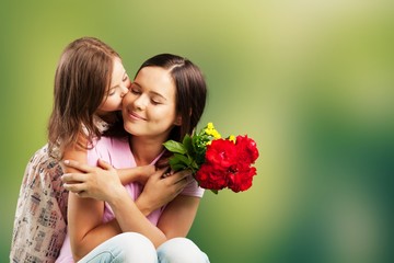 Happy Mother and daughter together