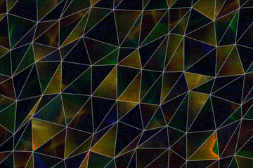 Abstract triangle strip generative art background. Surface, shape, decoration & messy.