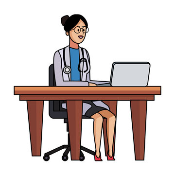 Woman doctor at office