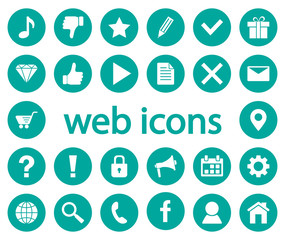 Set of web icons. Vector illustration