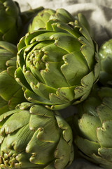 Raw Organic Green Artichokes