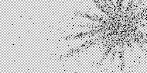 Scattered dense balck dots. Dark points dispersion