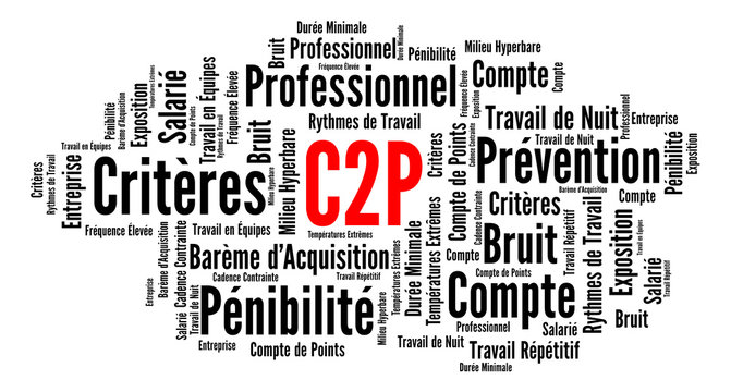 C2P, Compte professionnel de prévention nuage de mots