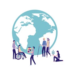 volunteers help work