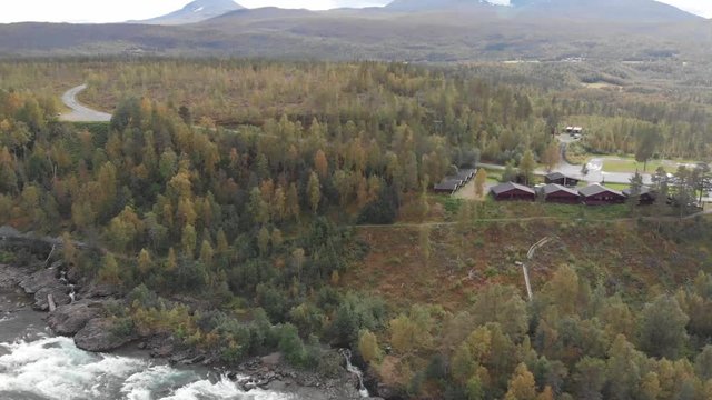 M&radic;&bull;lselvfossen is a powerful waterfall in the north of Norway near Bardufoss in the region Troms. The river M&radic;&bull;lselva drops down over 10 meters, in two steps, with a great power.