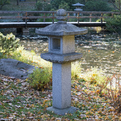 japanese lantern in garden