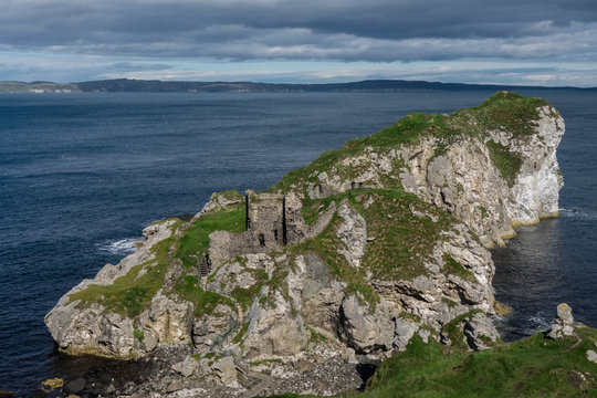 Landscape of Kinbane Castle, Northern Ireland