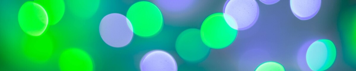Banner of Abstract circular bokeh background of Christmas light