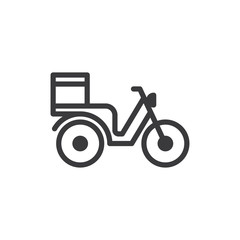 Motorbike delivery vector icon