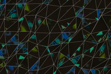 Background or backdrop, triangle strip pattern of geometric, good for design texture. Generative, drawing, shape & style.