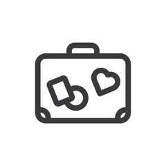 Suitcase vector icon