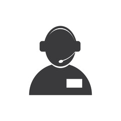 Telemarketer vector icon