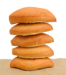 Bread on burlap